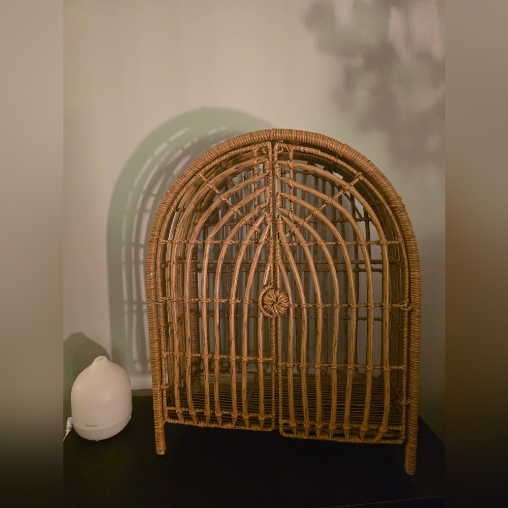Wicker Bird Cage Decor
